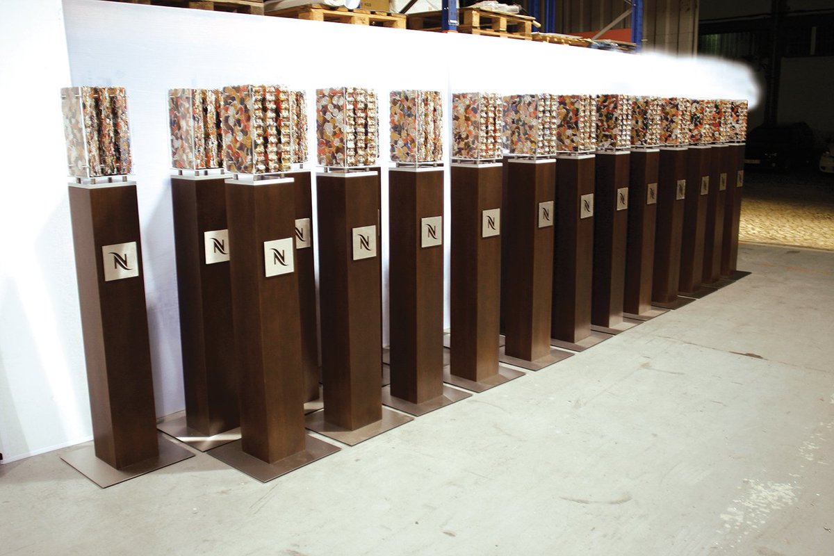 Nespresso Displays designed and executed by <a href="/EpositivaDesign/">Epositiva</a> #displays #creativedisplay #creativedisplays #nespresso #nespressocapsules