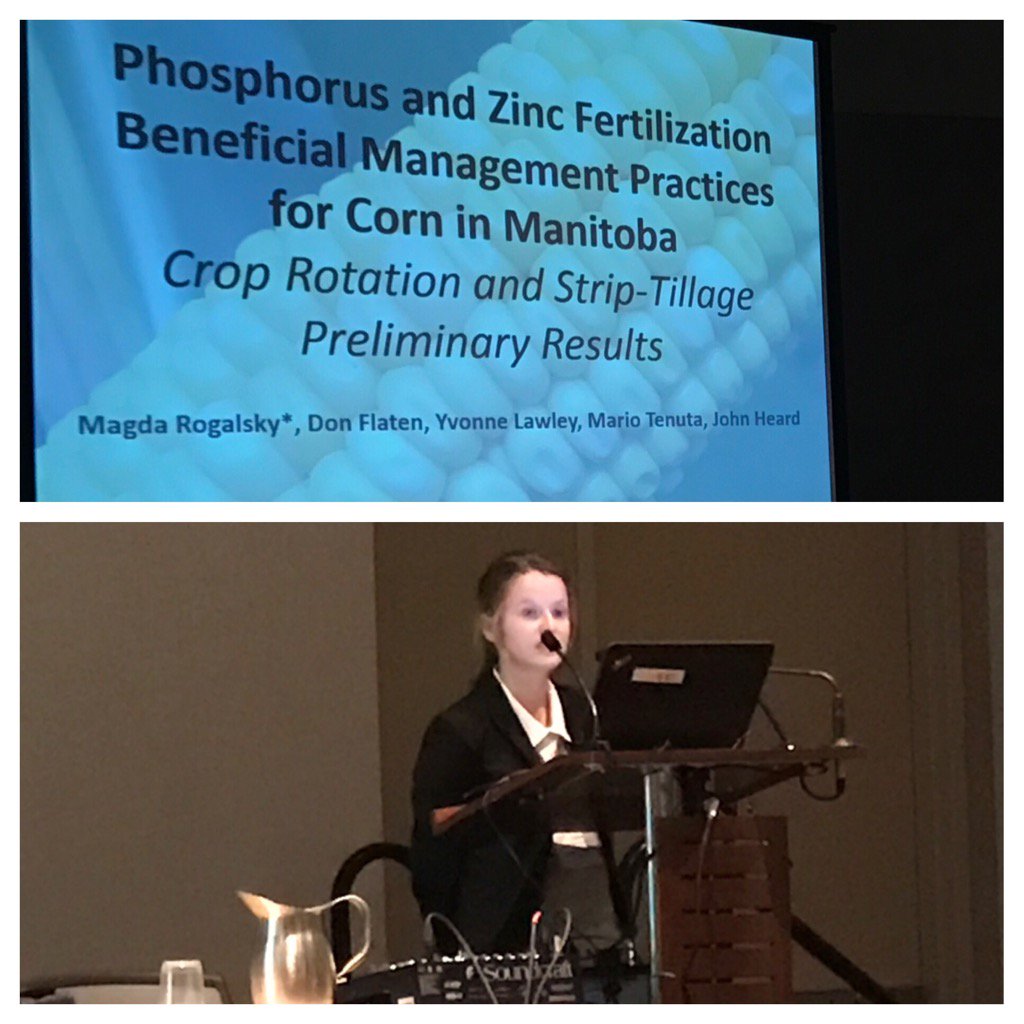 soilecologyUMan's tweet photo. MSc student Magda Rogalsky presents benefits of Rotation and P on corn productivity at #ACS2016 @donflaten1 https://t.co/XJQNasZSEz