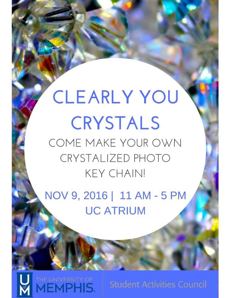 UofMSAC's tweet photo. We had a time shift! Clearly You Crystals are happening NOW! We'll be in the Atrium until 4! https://t.co/AbwTaPb8hO
