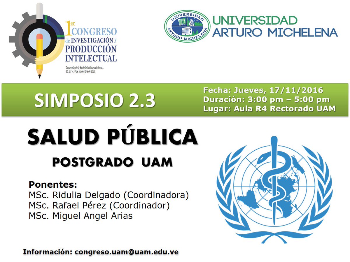 congreso_uam's tweet photo. 1er Congreso de Investigación y Producción Intelectual. SIMPOSIO 2.3: Jueves 17/11 /2016 3:00 pm #CongresoUAM https://t.co/rH85y328Mu