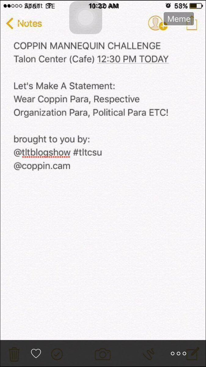 CSU_Visionaries's tweet image. Attention Coppinites!! Mannequin Challege today at 12:30pm TODAY don&apos;t miss it!