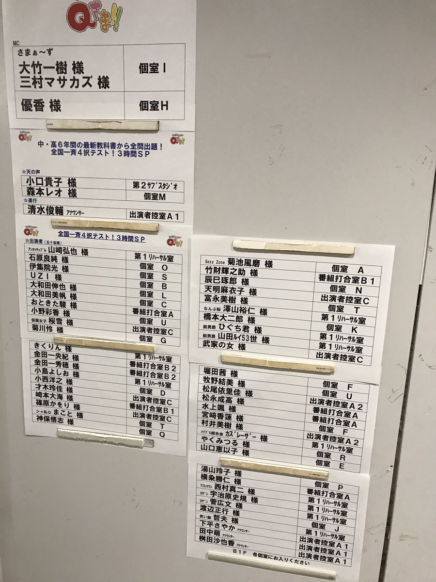 樋口圭介 テレビ朝日 A Twitter Qさま の収録がおわり 今日という一日がおしまい 初めて プレッシャーstudyと階段のやつが混ざったやつをやりました 激しかったです