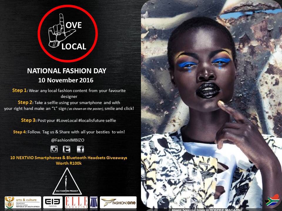 SocialSA_'s tweet photo. @FashionIMBIZO have partnered with @ArtsCultureSA to bring you South Africa's first ever #NationalFashionDay! + WIN prizes worth R10k each!😎 https://t.co/IfTpyPbbzf