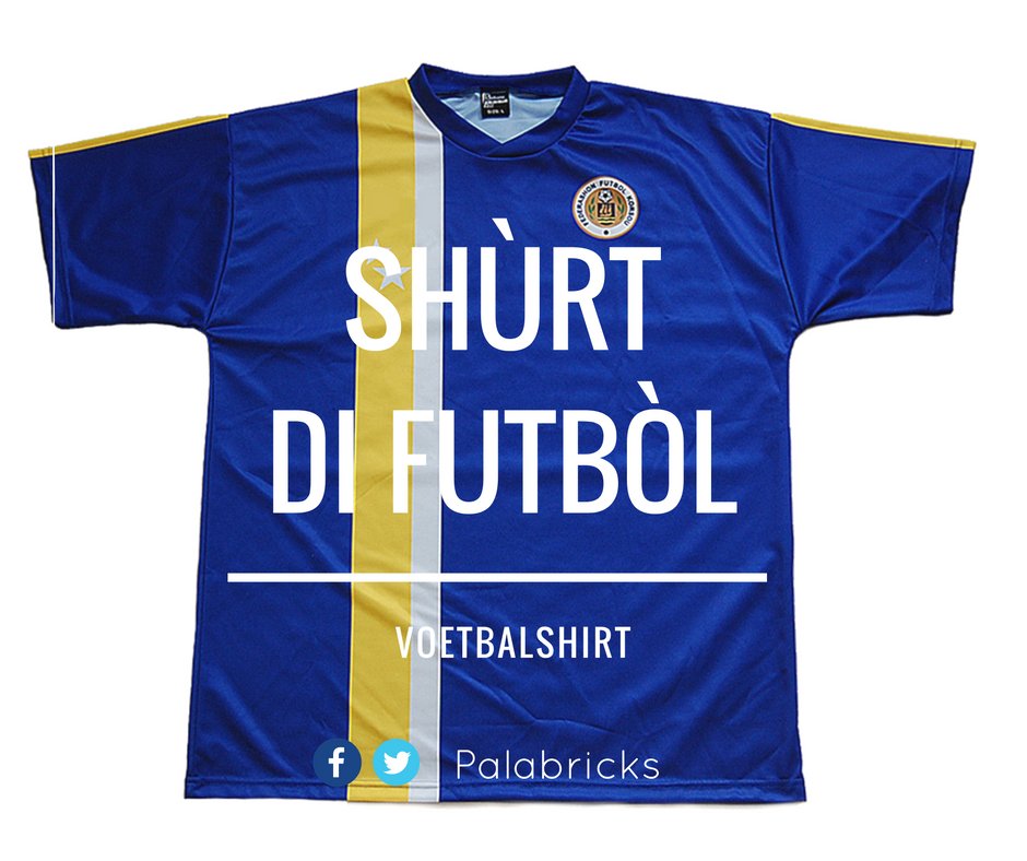 palabricks's tweet photo. Shùrt di futbòl = Voetbalshirt
Meepraten over futbòl? Breid je woordenschat uit: https://t.co/ldOvvTl8uh
#papiamentu #ffk #nosta12 #exccur https://t.co/396h87v5WI