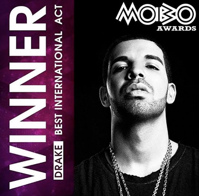YMHQ's tweet photo. Drake Wins "Best International Act" At The 2016 MOBO Awards - https://t.co/bi4VDkbB8z #MOBO #MOBOs2016 https://t.co/NSzFci3mu9