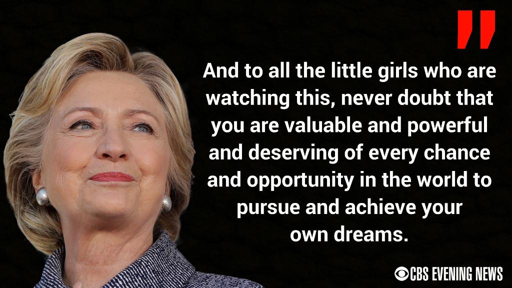 Hillary Clinton concedes.
