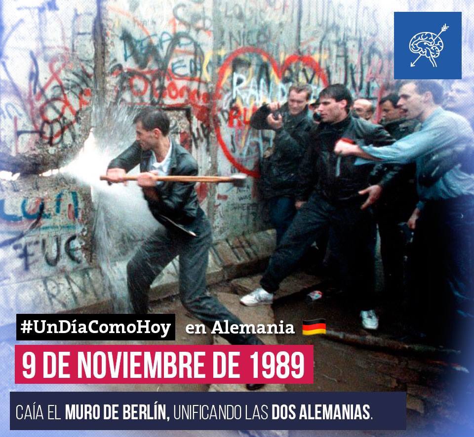 fourhandsmexico's tweet photo. #Efeméride Un día como hoy caía el muro de Berlín en 1989 ¿Ahora en 2016 en América construirán uno de la infamia? #NoAlMuro https://t.co/yKymL36zGU