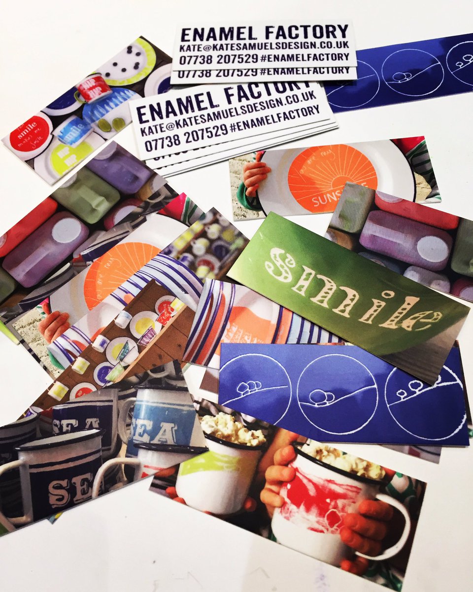 Love my snazzy new busyness cards <a href="/MOO/">MOO</a> #minicards #enamelfactory #branding #enamelware