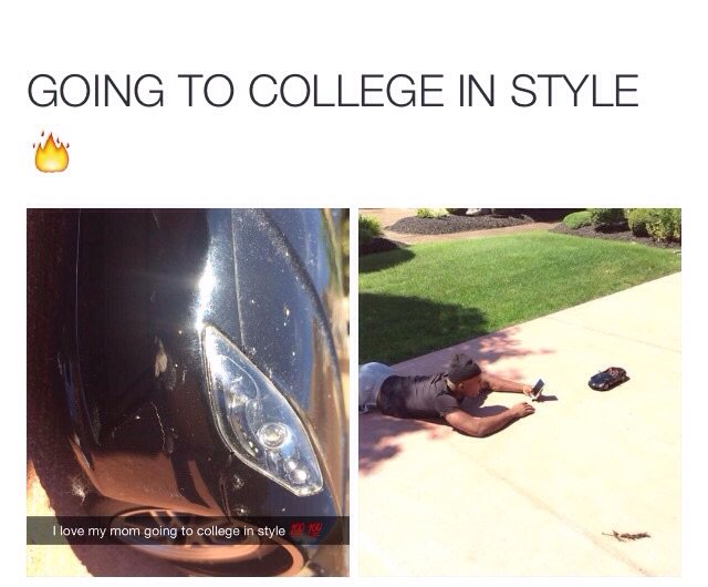 GroupThreads's tweet photo. Going back to college in style 🚗 https://t.co/q7PVdDutNf