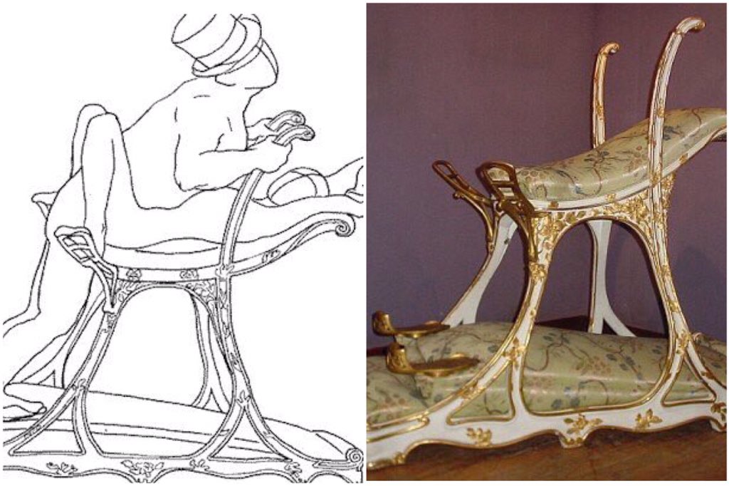 “This chair was designed fr King Edward VII fr havg sex. 