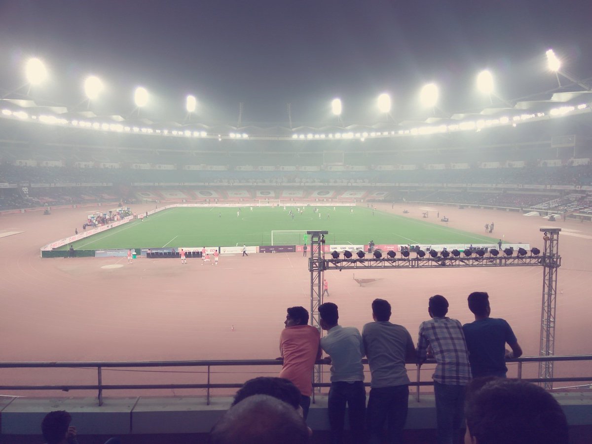 shubhamdel5's tweet photo. Indian super league #Delhi_VS_Chennaiyin fun with my friends maaja aagya guys ✌✌😎😊👌👍 https://t.co/wgdCxeWqjR