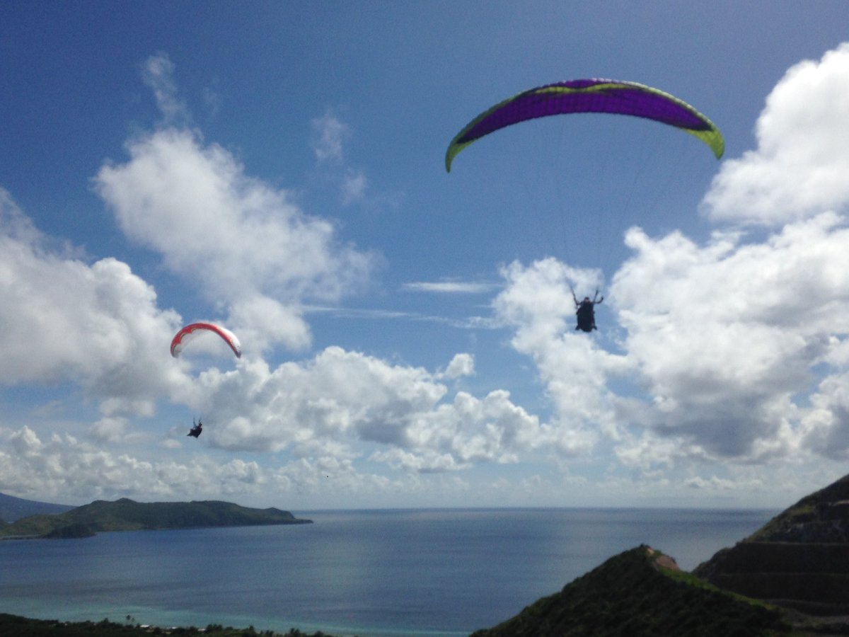 Lovely day for paragliding! #StKitts #Followyourheart #Beherenow #BeachAddiction #paragliding