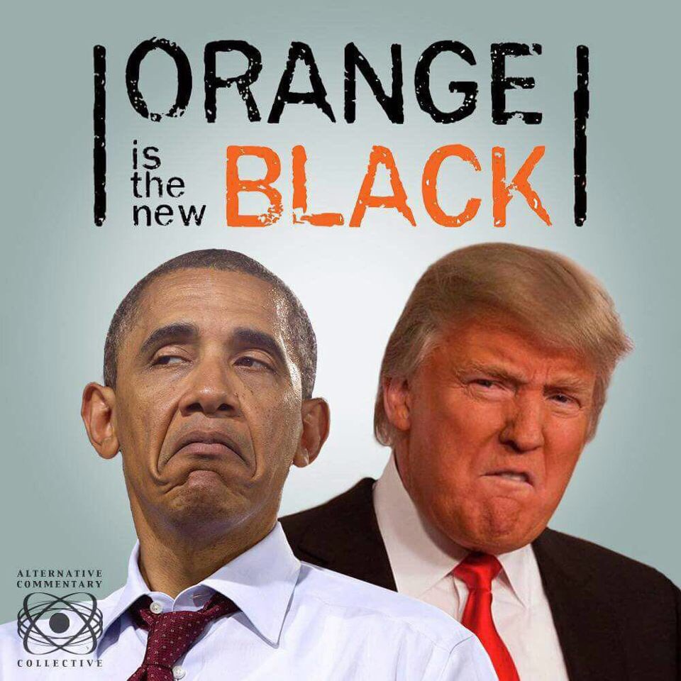 manexistish's tweet photo. ORANGE IS THE NEW BLACK HAHAHAHA 
#TrumpPresident #sBarackObama #Michelle2020 https://t.co/i2k8rx2ZfE