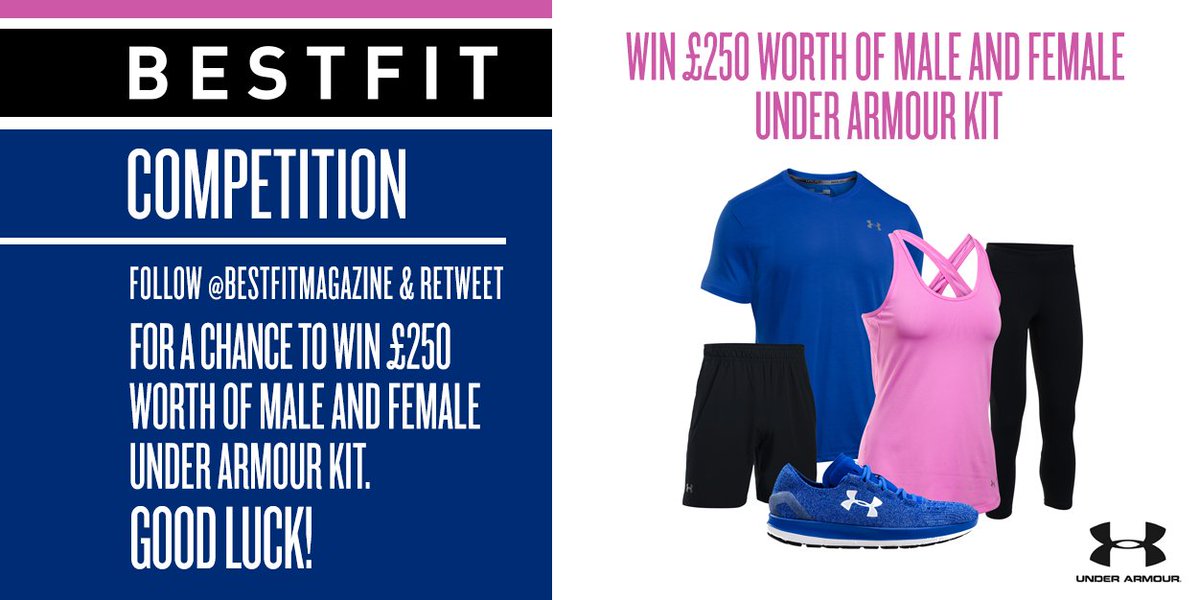 bestfituk's tweet photo. #competition #time #win 1 x £250 @UnderArmour bundle. #Male or #female. Any #size. #follow @BESTFITMagazine &amp; #rt #giveaway ends 14/11 https://t.co/IZPLKKgFOq