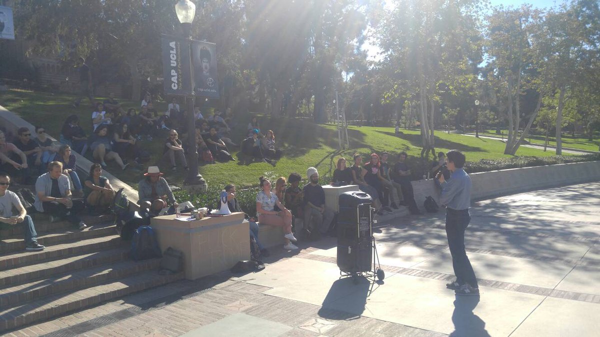 TheUndercommons's tweet photo. #FuckDonaldTrump  at Janss Steps right now https://t.co/CTOGZeP5GI