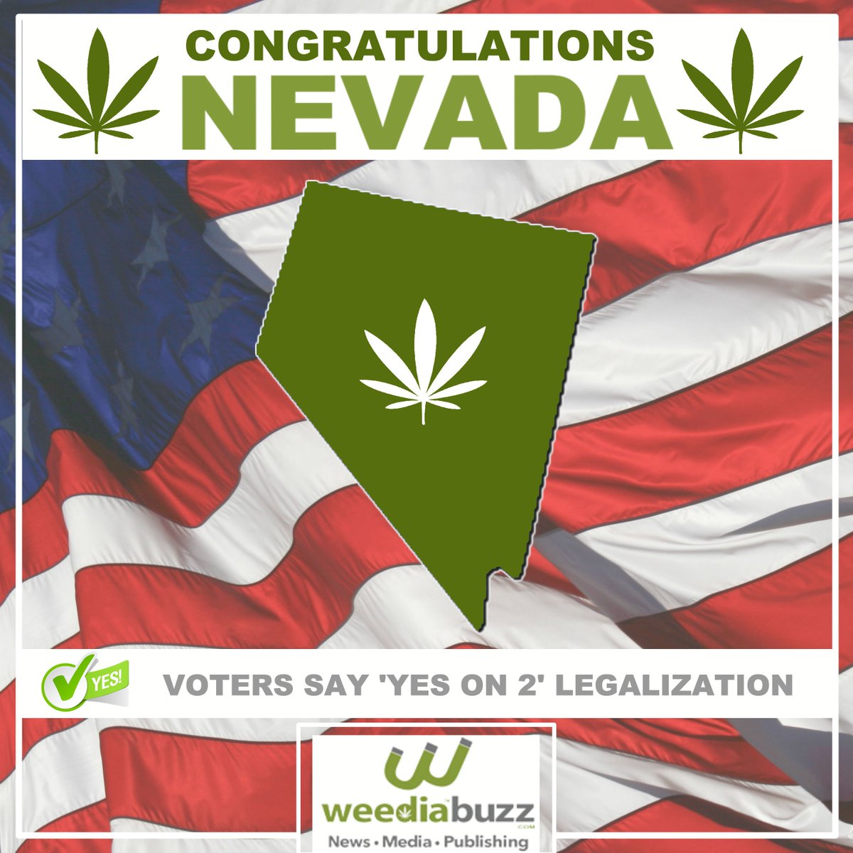 harts710's tweet photo. What a time to be alive! Nevada legalizes cannabis for Adult-Use!
#NVMMJ @RegulateMJInNV #YesOn2
#WeediaBuzz #InTheWeedia #WeAreWeedia https://t.co/YmUILpyBgL