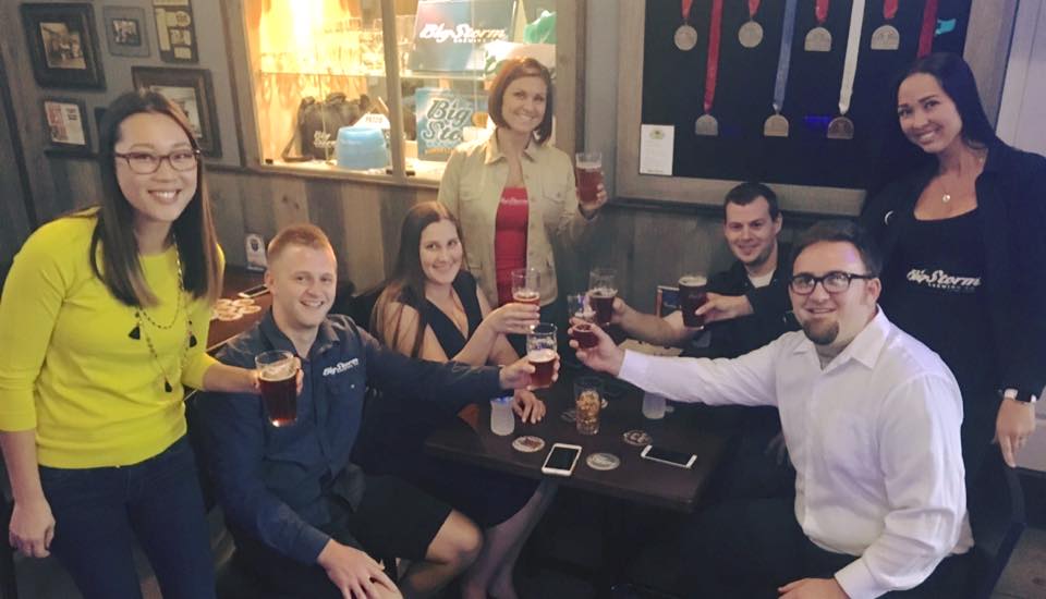 .<a href="/bigstormbishop/">Mike Bishop</a> &amp; Erin are celebrating their anniversary with a pint of Bishop's Bride's Ale, now available in our taprooms! 🍻 #drinklocal