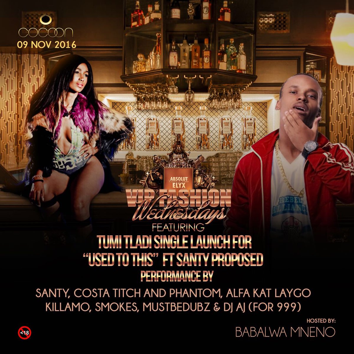 Phantom_Steeze's tweet image. Catch me and the Boizens killing it @cacoon.@Tumitladi launch #VipFashionWednesdays @cocoonlougejhb #usedtothis