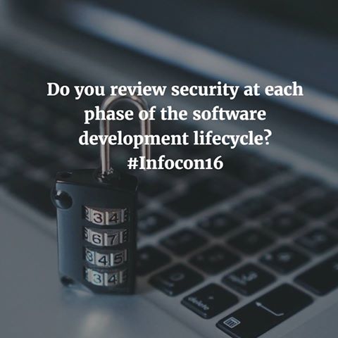 joininfocon's tweet photo. Do you review security at each phase of the software development lifecycle?
#Infocon16 #websecurity #infosec https://t.co/eggil1Siwe