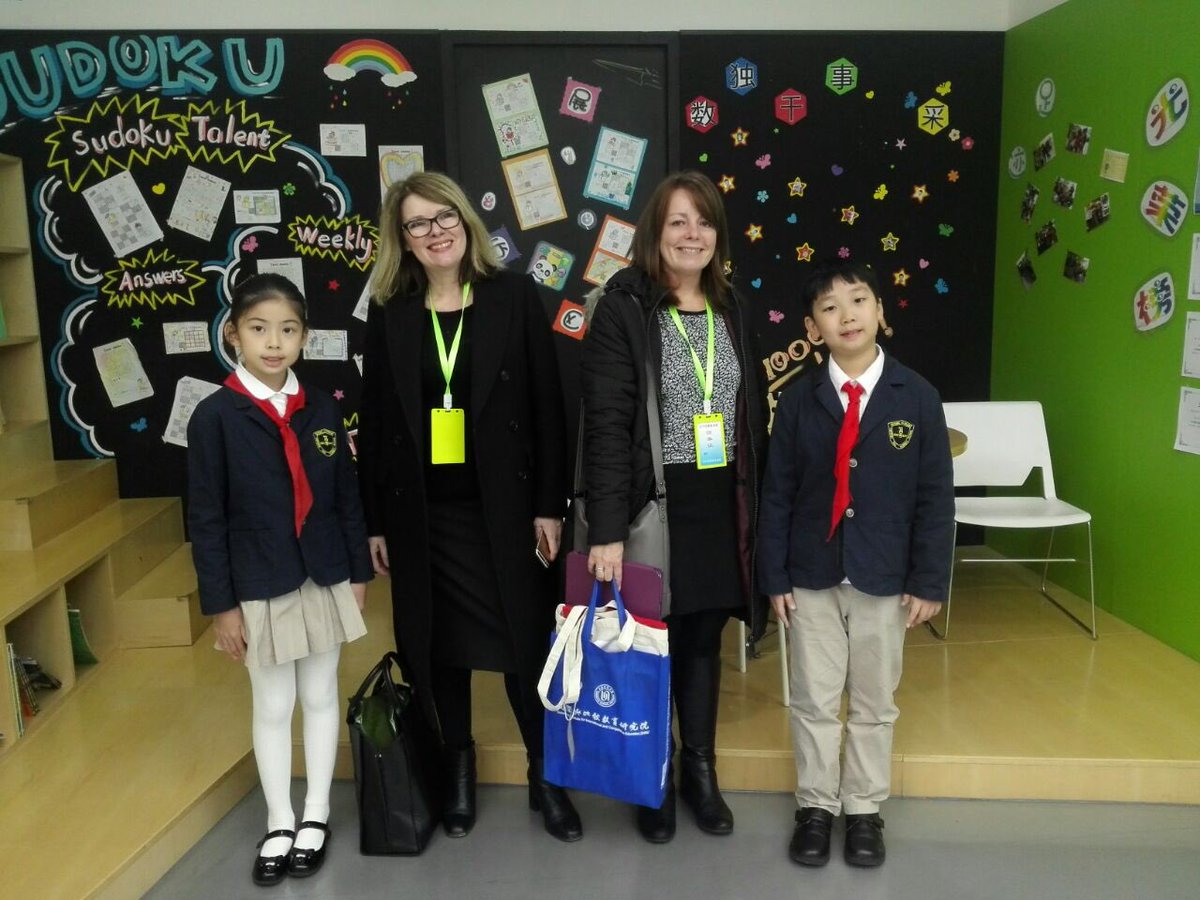 MathsHubNW1's tweet photo. Fiona &amp; Dianne enjoying meeting their Shanghai hosts...look forward to hearing all about your experiences @stmarysmossside @AFLTeachingSch https://t.co/T1WIqq8y4z