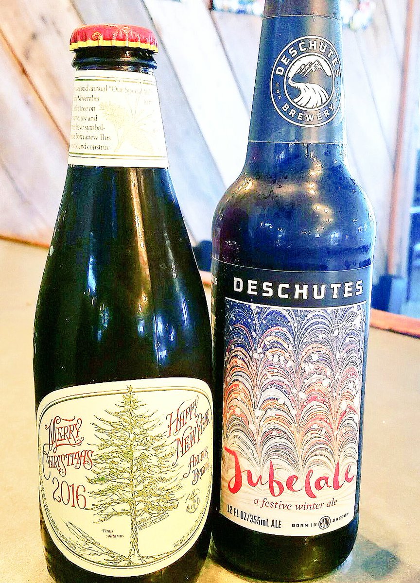 shepsplacewford's tweet photo. Everyone's talking about the election and we're over here "Fa La La-ing" #holidaybeers #deshutes #anchorbrewing #craftbeer https://t.co/BN18dolySe