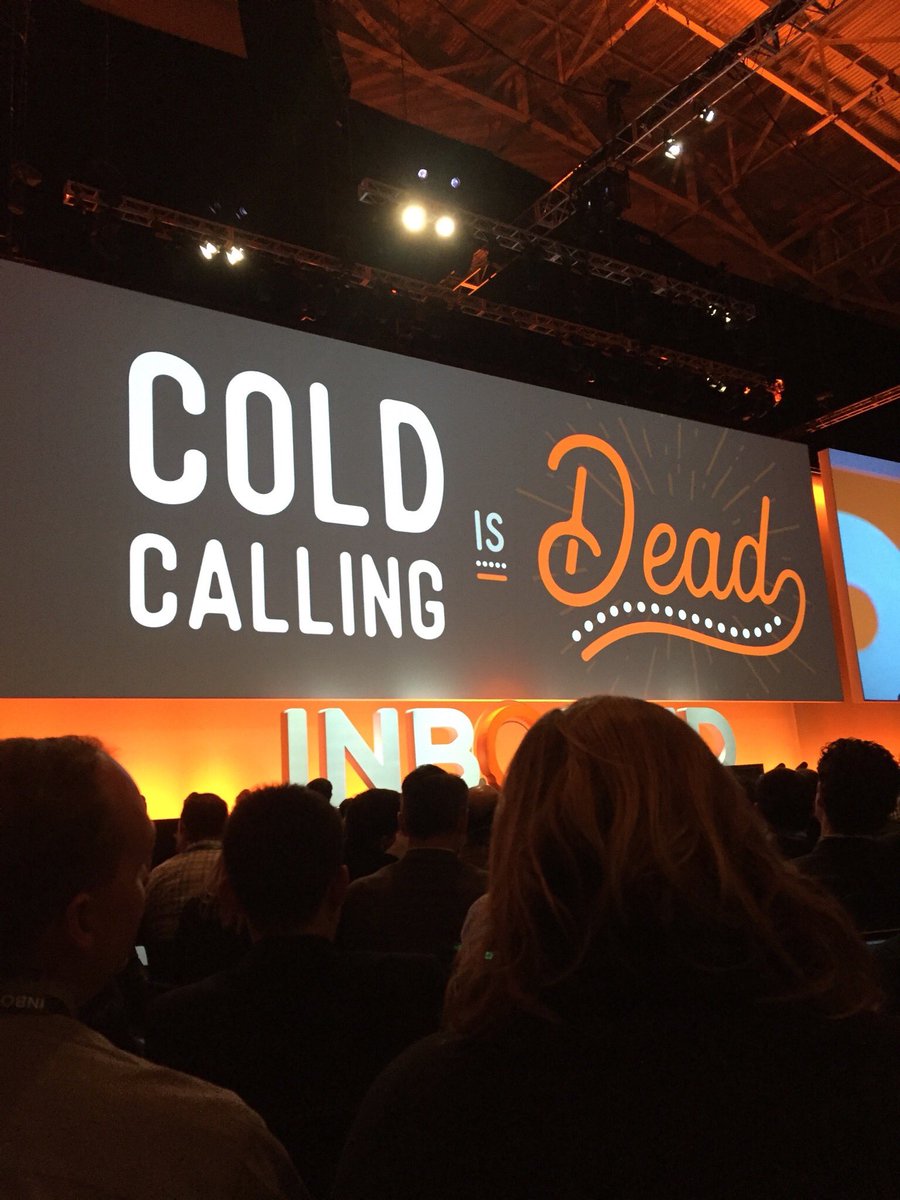 unboundevent's tweet photo. Bold statement from @bhalligan #INBOUND16 https://t.co/yFw4kRx8Tr