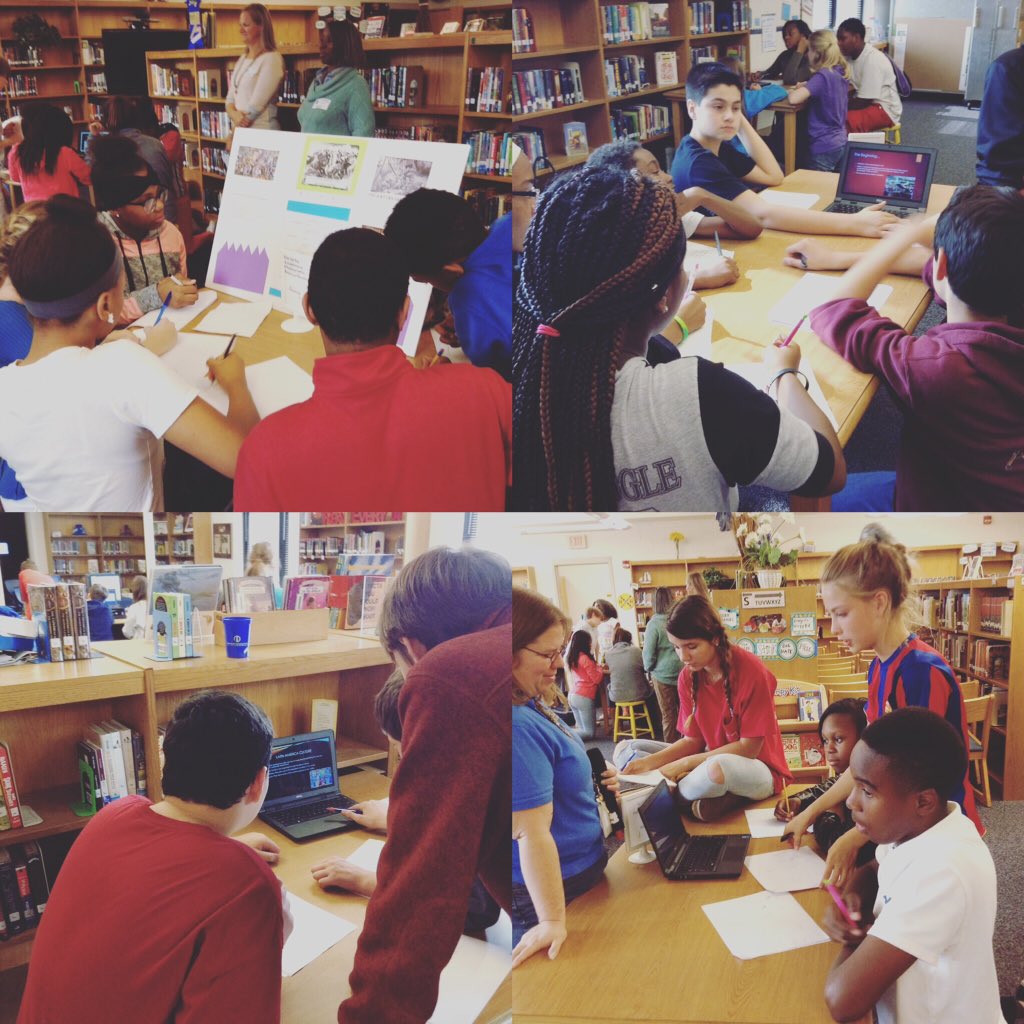HandMSLibrary's tweet image. 7th grade social studies students share their Latin American revolutions projects @HandMiddleSC @RichlandOne