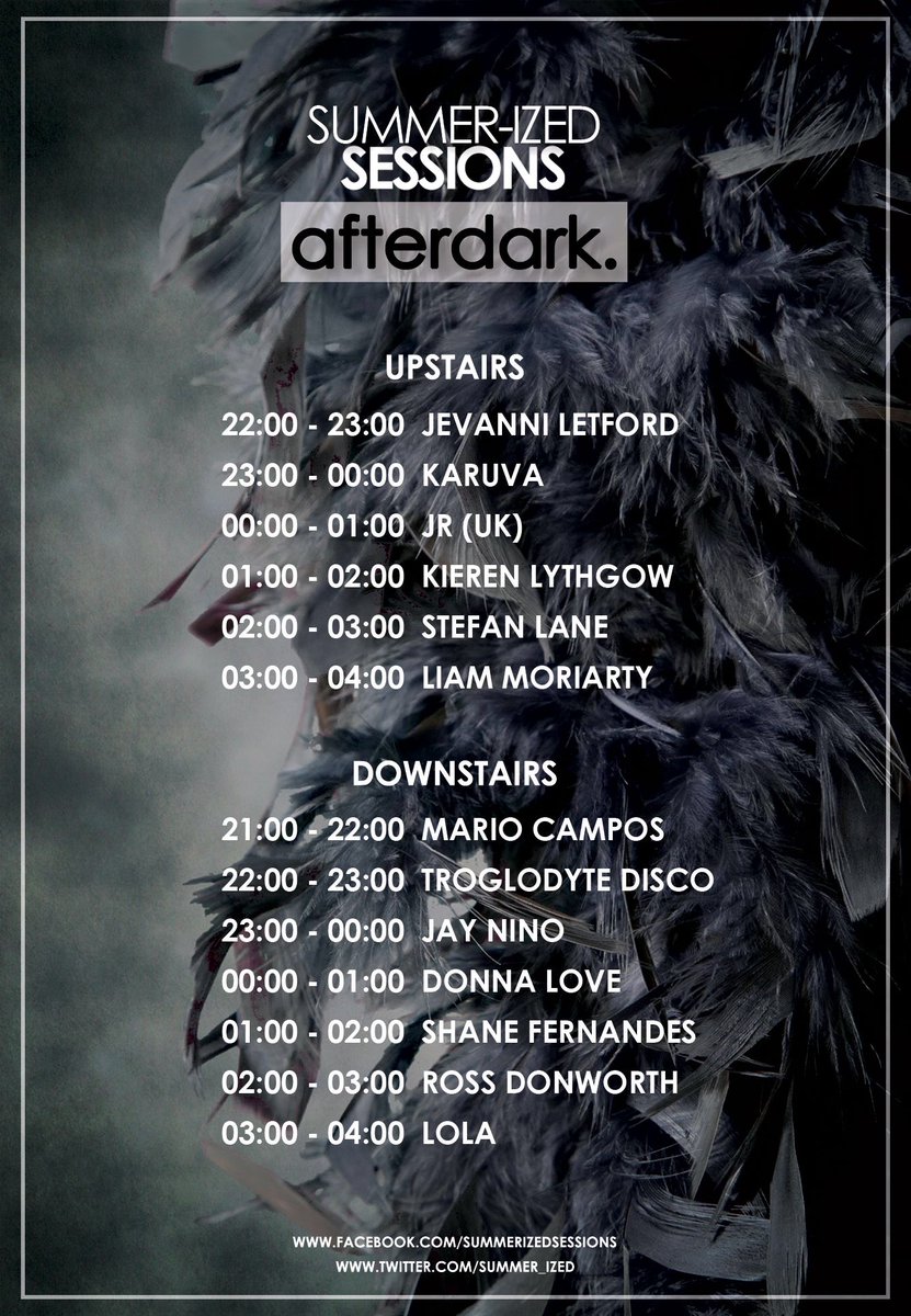 Set times this Friday!! #afterdark