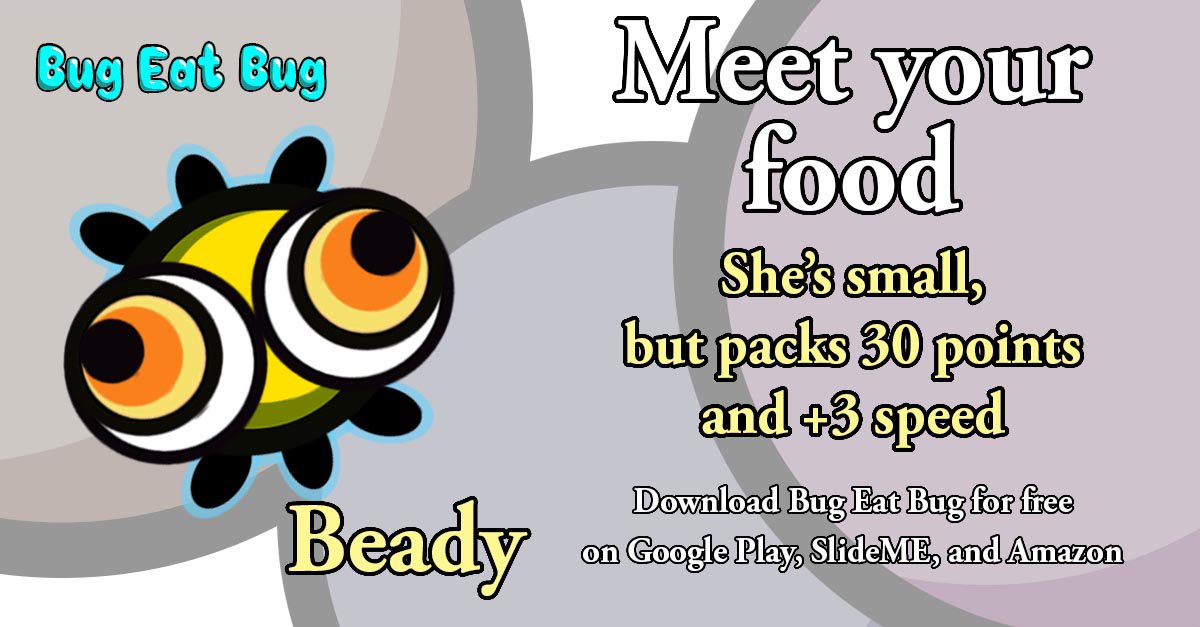 BugEatBugfun's tweet image. Meet a bit of your food - Beady! #indiedev #indiegame #bug #eat #speed play.google.com/store/apps/det…