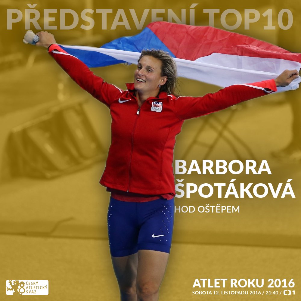 czatletika's tweet photo. Bronzová medailistka z Ria 🇧🇷 - Bára Špotáková 😍🇨🇿 #KdyzNemuzesPridej #atletroku https://t.co/ht4AFYoPf6