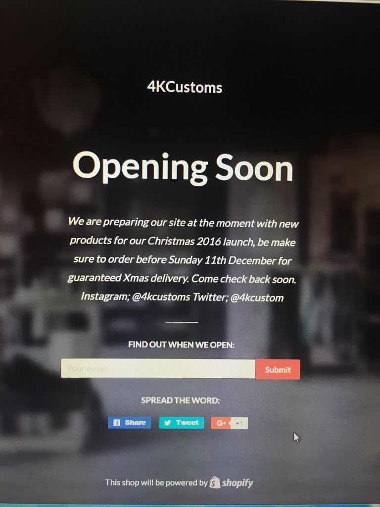 4KCustom's tweet image. We back soon📝