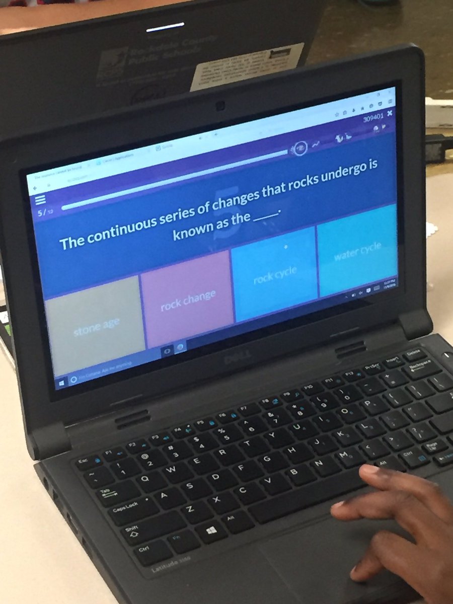 SwagDogs122's tweet photo. My Ruff Riders had a great time today showing what they know about rocks and minerals using Quizziz! 
#Makinglearningfuneveryday https://t.co/dDSbfyOx22