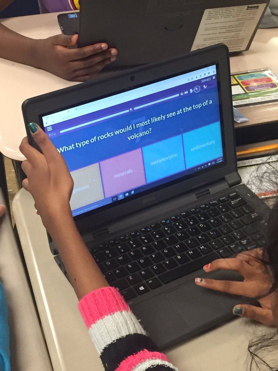 SwagDogs122's tweet photo. My Ruff Riders had a great time today showing what they know about rocks and minerals using Quizziz! 
#Makinglearningfuneveryday https://t.co/dDSbfyOx22
