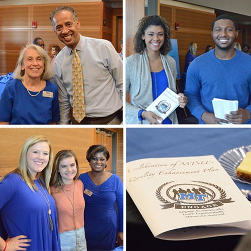 MTSUNews's tweet photo. Check out #MTSU’s launch party for #MTEngage, the university’s plan to boost #students’ #academic experience! https://t.co/daAJqtZF1Z 🎓 🎉 💙 https://t.co/Kw60PayO73