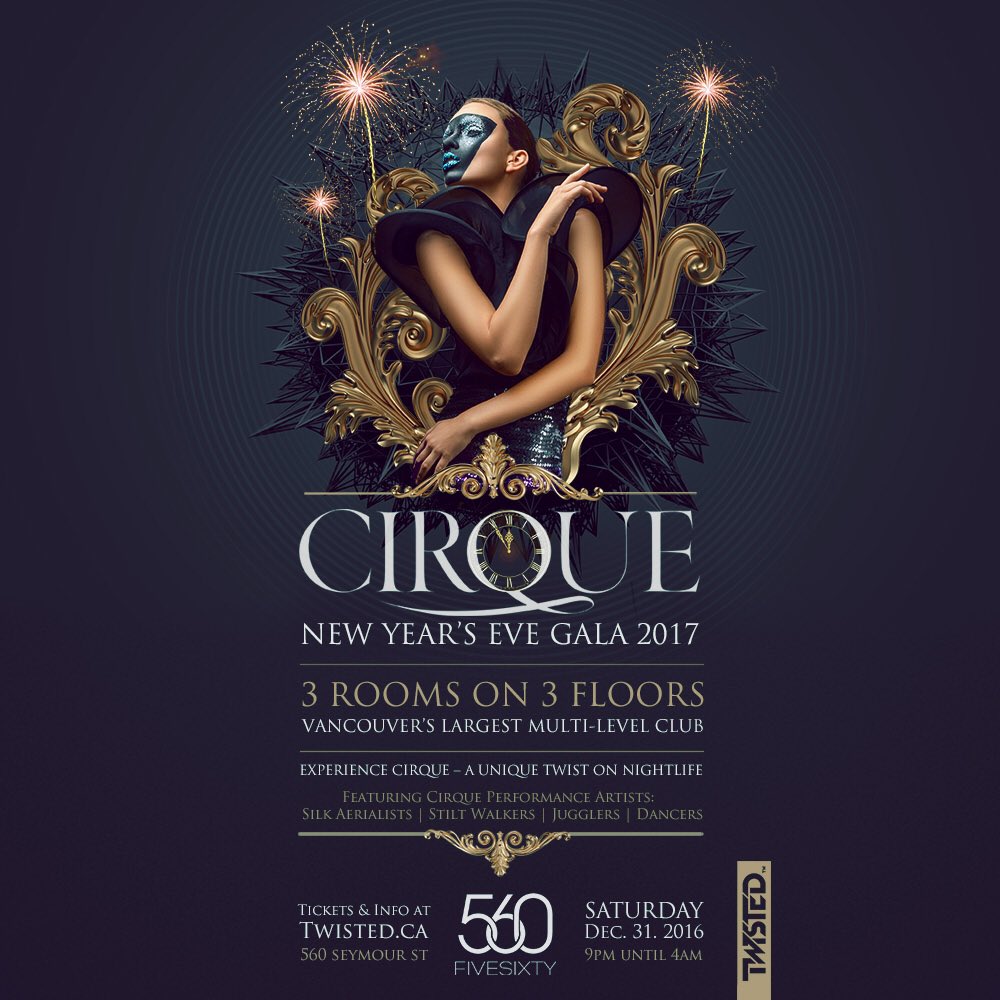 Cirque Gala returns to FIVESIXTY for a grand celebration to ring in the new year. Get tickets at Twisted.ca! ✨
