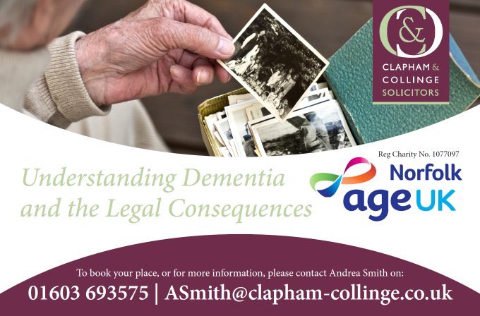 ClaphamandC's tweet photo. #norfolkhour do you understand the impact Dementia could have on your business &amp;colleagues?  https://t.co/gAY2Qe3pmc https://t.co/Pb68UKc4V2