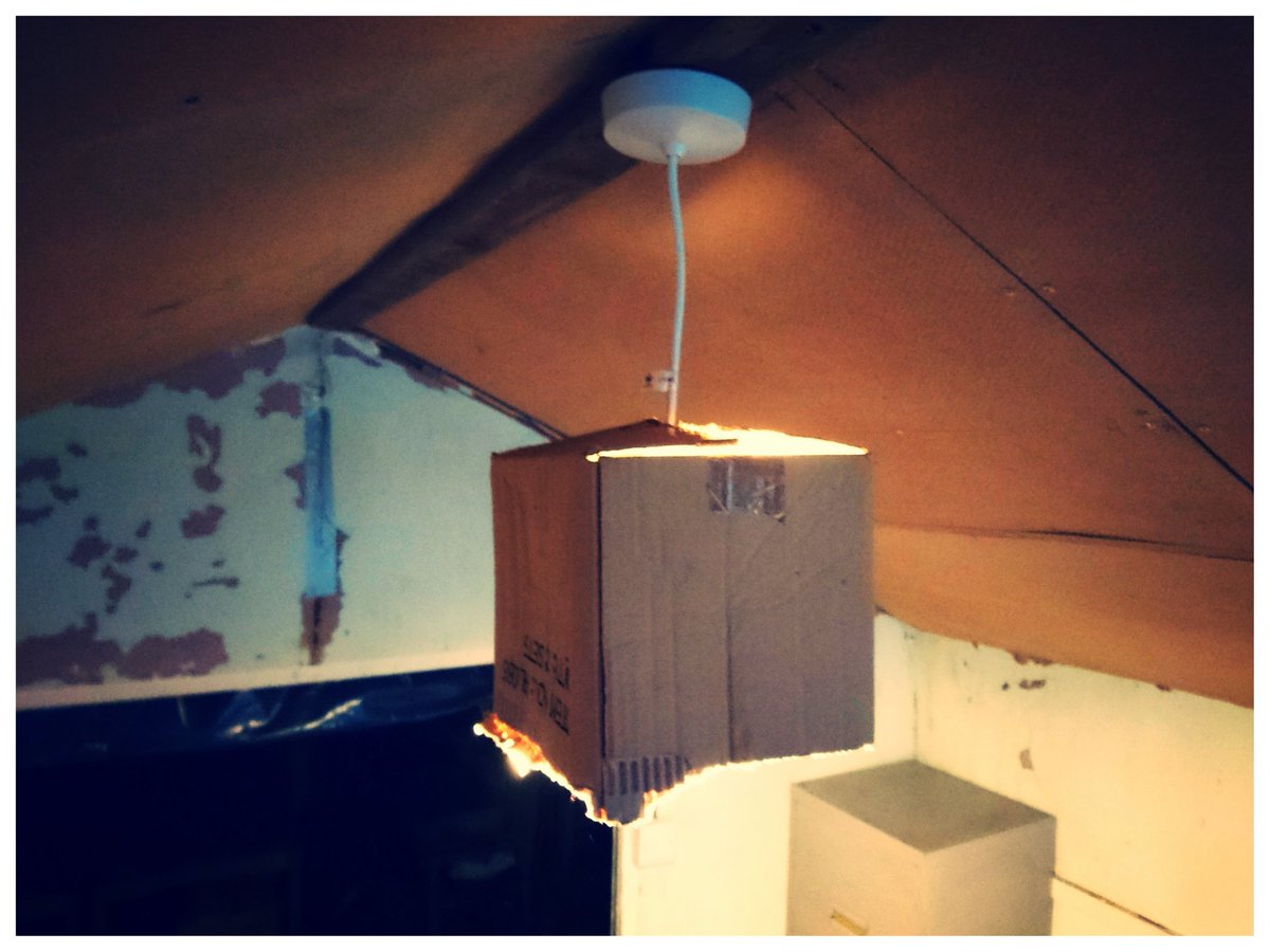 benxpenny's tweet photo. If anyone can be president, then I can make lampshades out of cardboard boxes. Let's see which burns out first... #TopTrumps #BurningIdea https://t.co/AICxhF757o