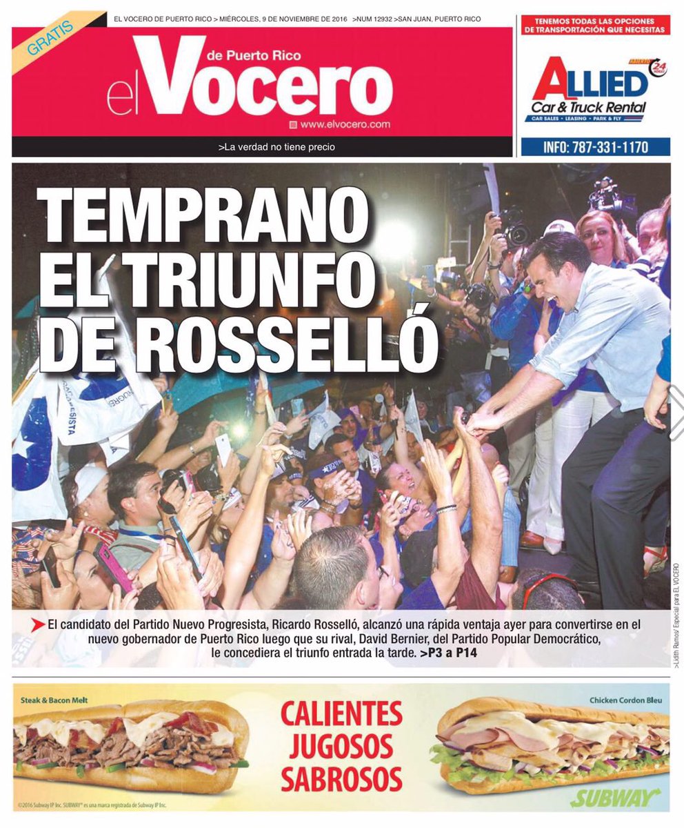 ricardorossello's tweet photo. ¡Gracias por darme su confianza! No los voy a desfraudar. ¡Hoy oficialmente comenzamos a construir el nuevo Puerto Rico! https://t.co/5blaC7P8Bv