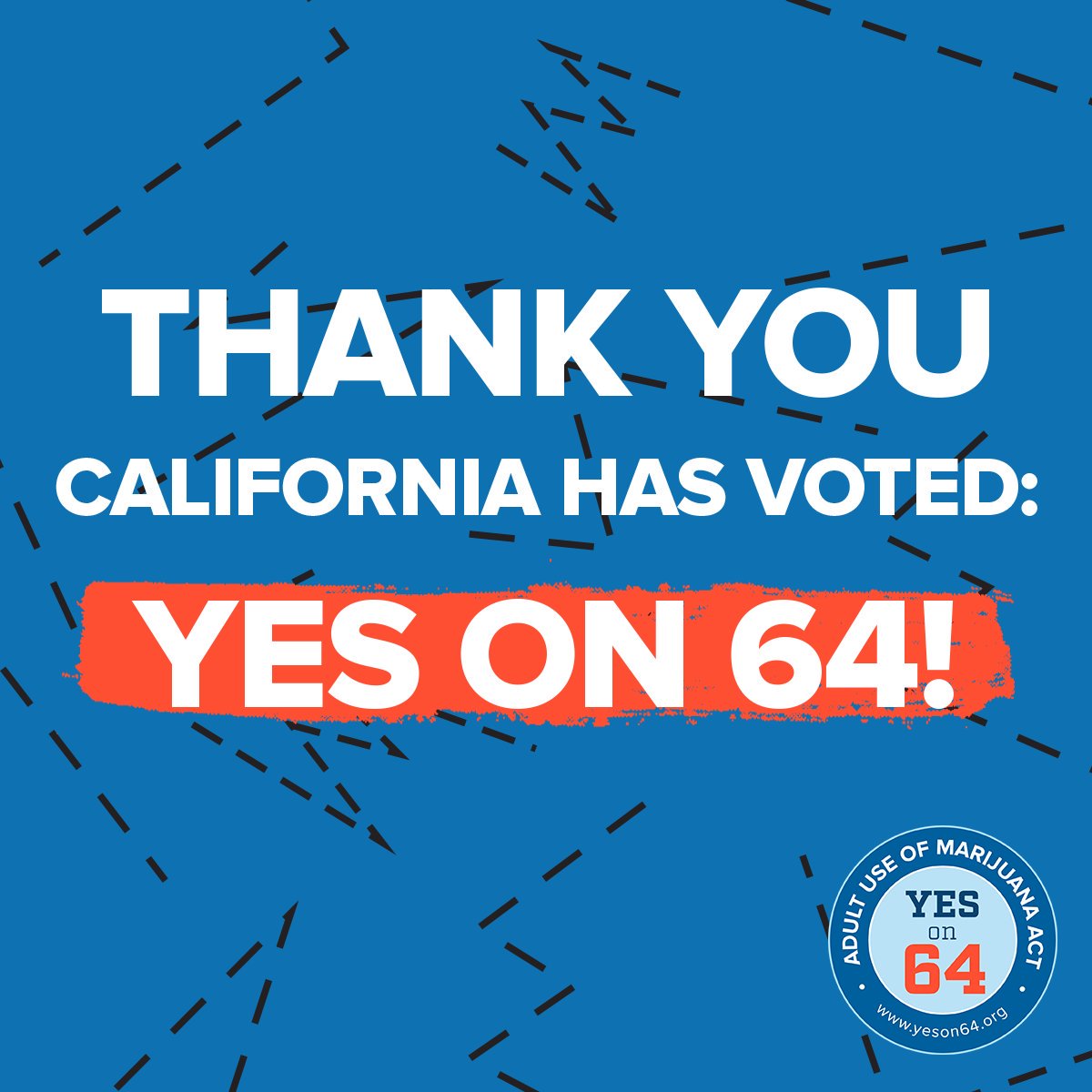 Yes on 64 - Prop 64 tweet media
