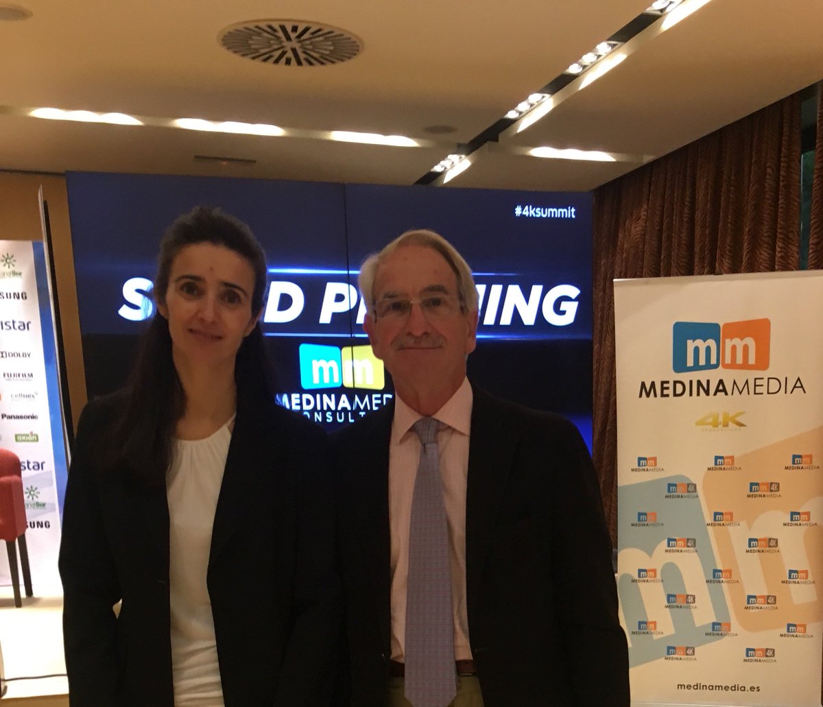 iCmediaAnd's tweet photo. Eva Zalve - International Media Consulting - y José Ángel Domínguez Calatayud Presidente de  @iCmediaAnd en #4KSummit: futuro audiovisual https://t.co/wNJK1VV0Uy