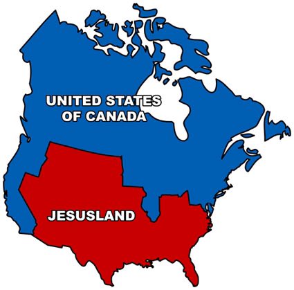 #unitedstatesofcanada #jesusland