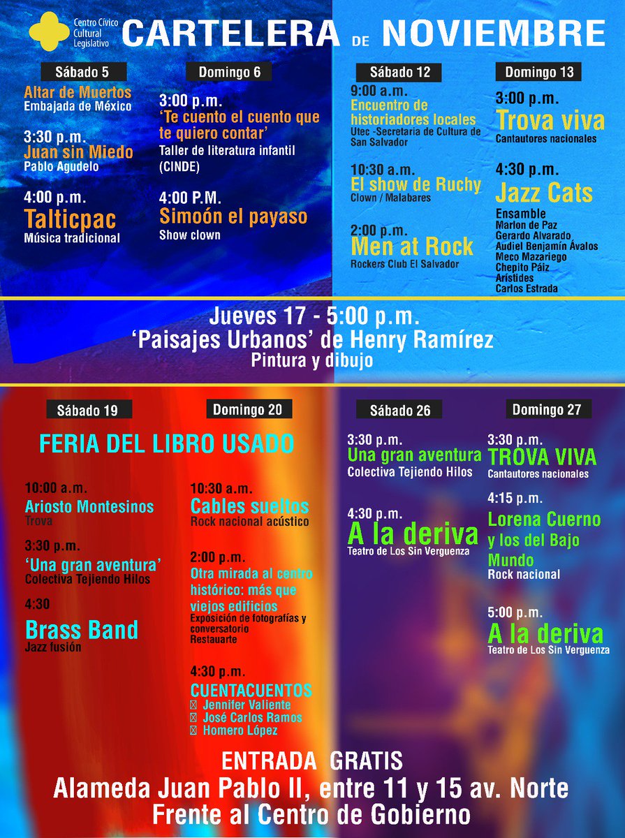 CentroCCL's tweet photo. Nuestra cartelera del mes de noviembre https://t.co/zgT9pzeZTk