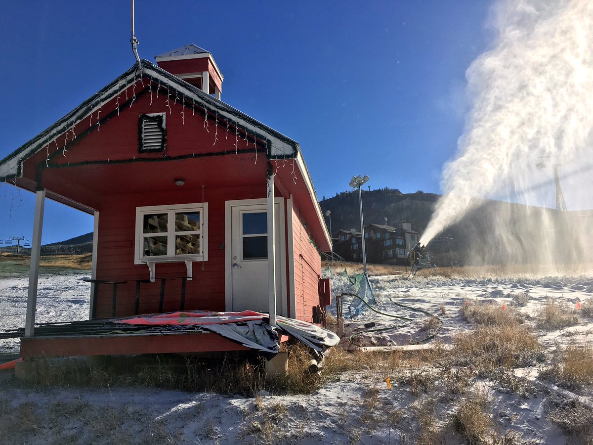 Yahoo! Snowmaking has begun at <a href="/skisteamboat/">#SteamboatResort</a>