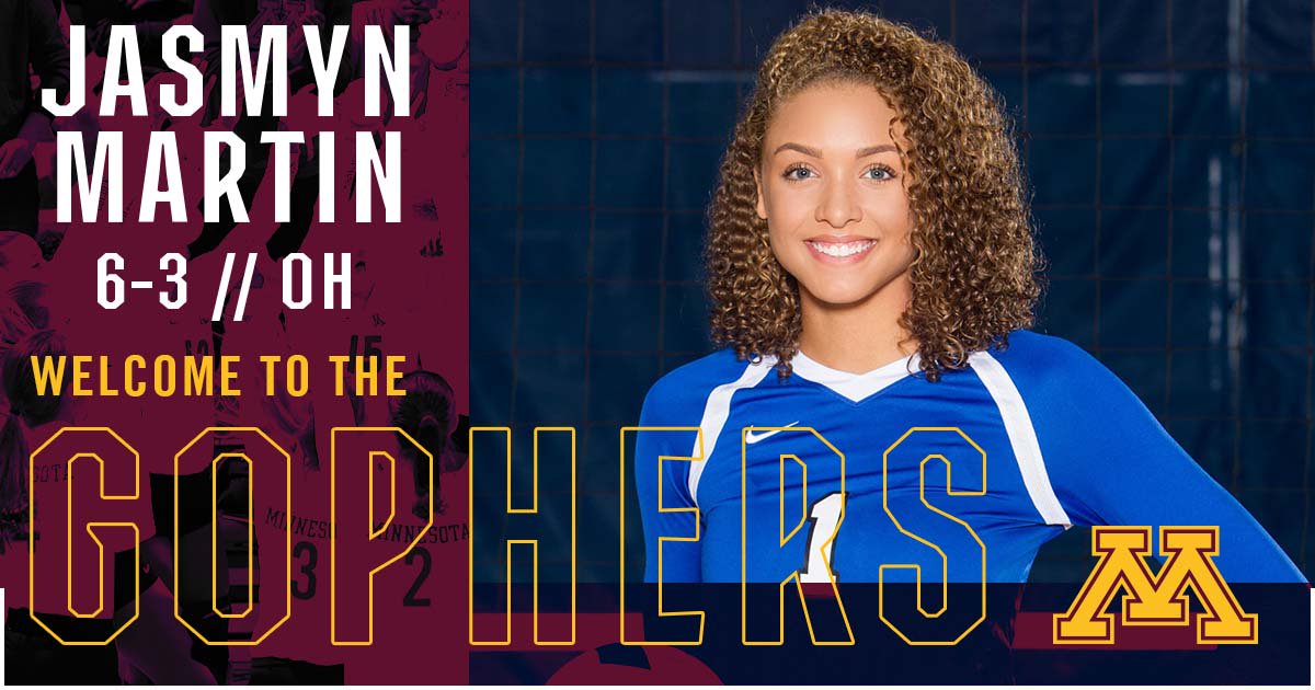 Welcome to the #Gophers family <a href="/jasmyn_martin1/">Jasmyn Martin</a>! 〽️ 🏐