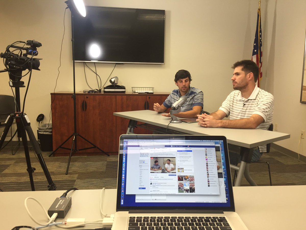 Behind the scenes at Bradenton Blitz prep football talk on Facebook Live right now. <a href="/Jason__Dill/">Jason Dill</a> <a href="/DBWilson2/">David Wilson</a>  Watch: facebook.com/bradentonheral…