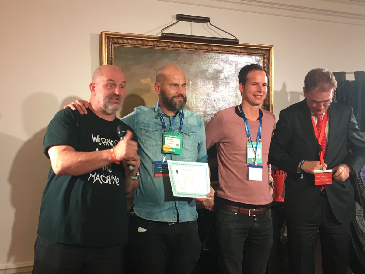 Techleapnl's tweet photo. Congratulations @MyMiniBrew!!The well-deserved winner of @NLwebsummit pitch competition! #NLWS2016 https://t.co/lXWFhKpcfy