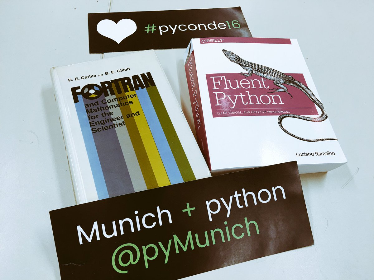 pycologne's tweet photo. Bericht über @PythonSV MV #PySV in #München @PyConDE: 10y #Pycologne und 40y #ForTran #pyconDE16 #Python for #science & #engineering https://t.co/la5PF6Uhy4