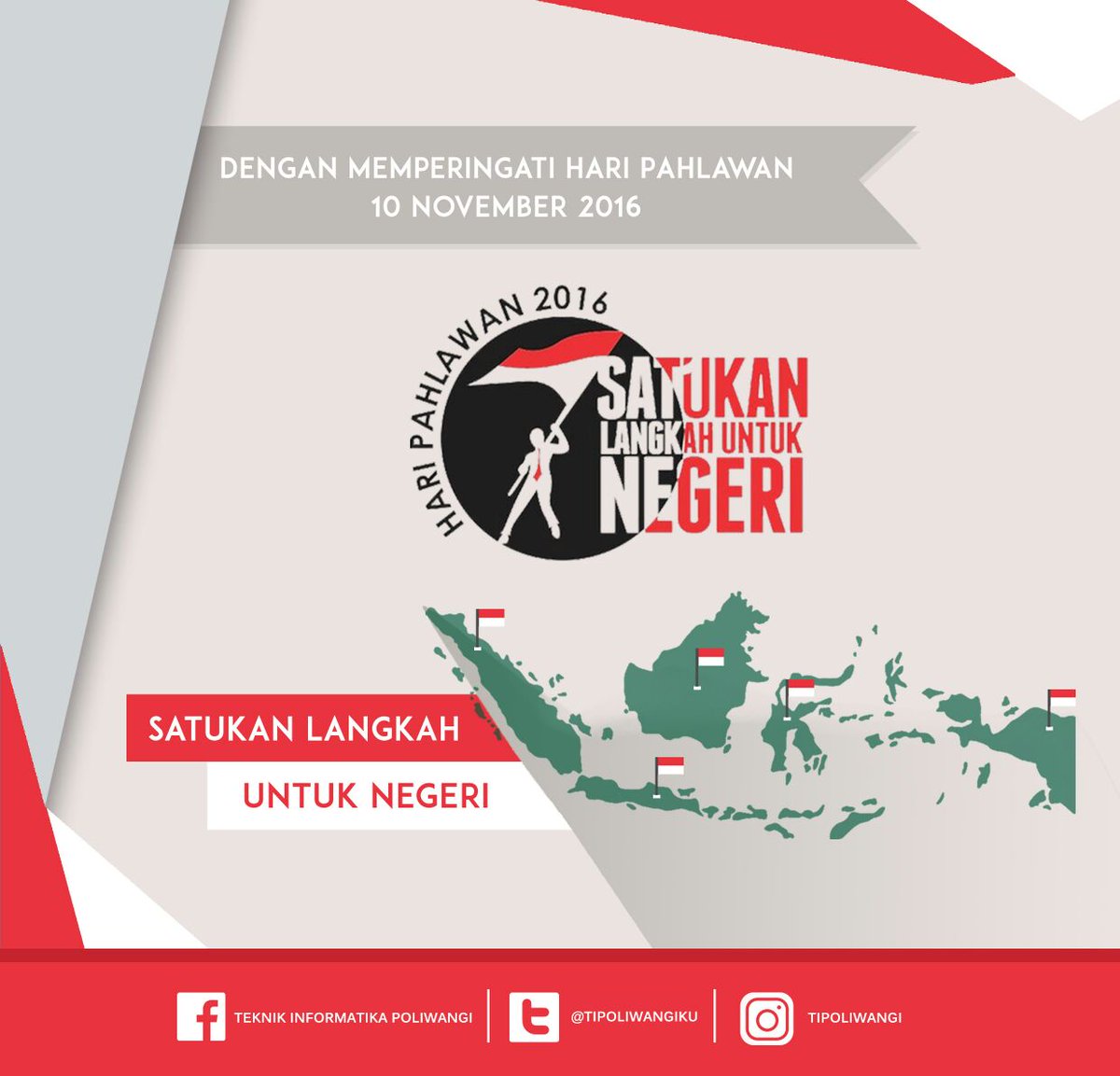Selamat hari pahlawan 10 November 2016. Jadilah pahlawan masa kini setidaknya untuk diri kita dan lingkungan terkecil kita (keluarga)