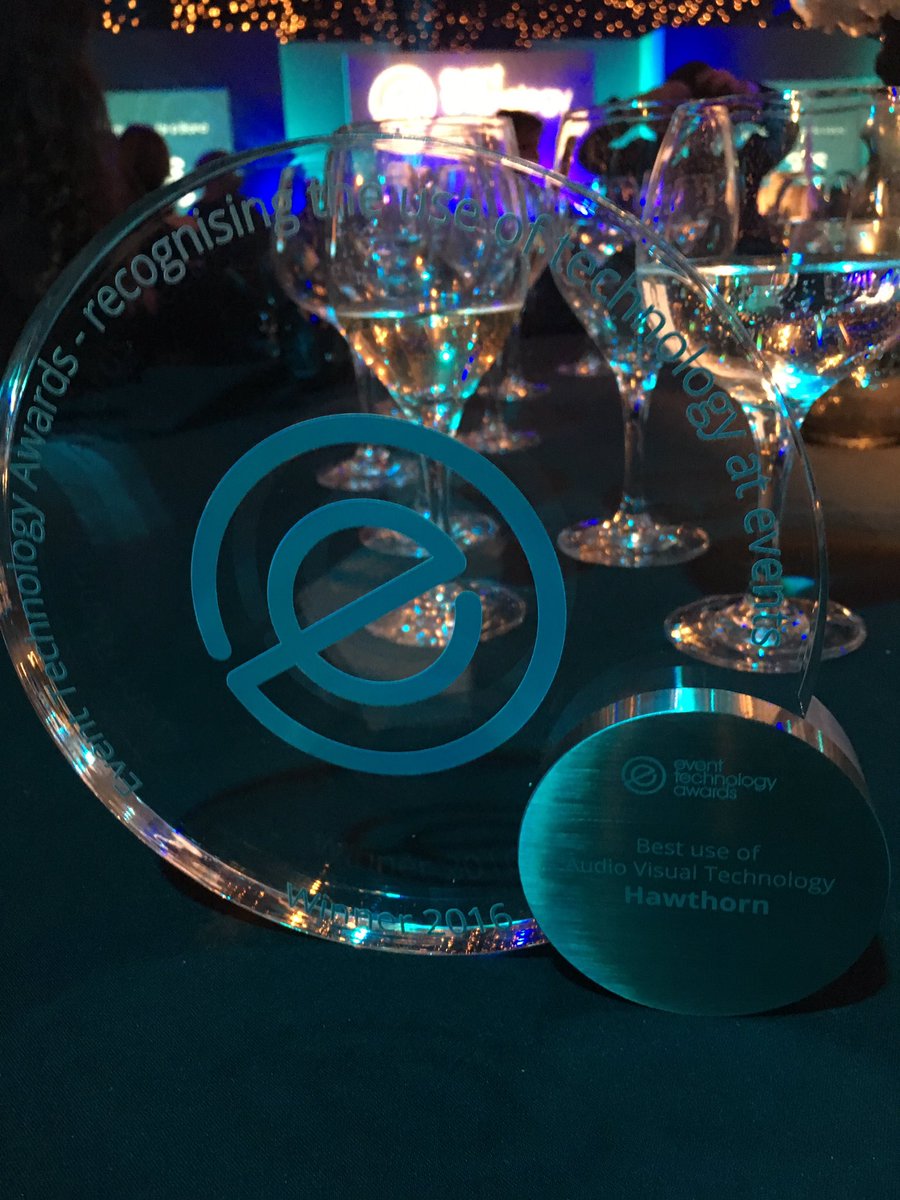 EncoreEMEA's tweet photo. We're thrilled to be picking up the award for Best Use of Audio-Visual Techology at the #eventtechawards16 tonight. #eventprofs https://t.co/asX1HW2FDM