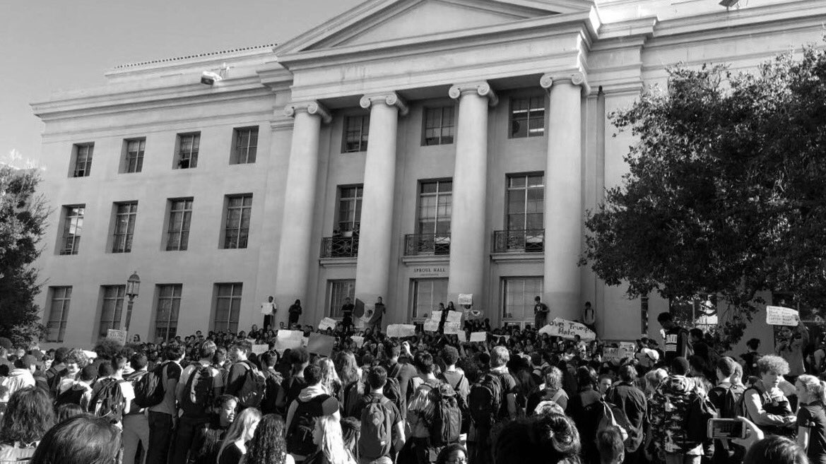 protest outside of sproul hall